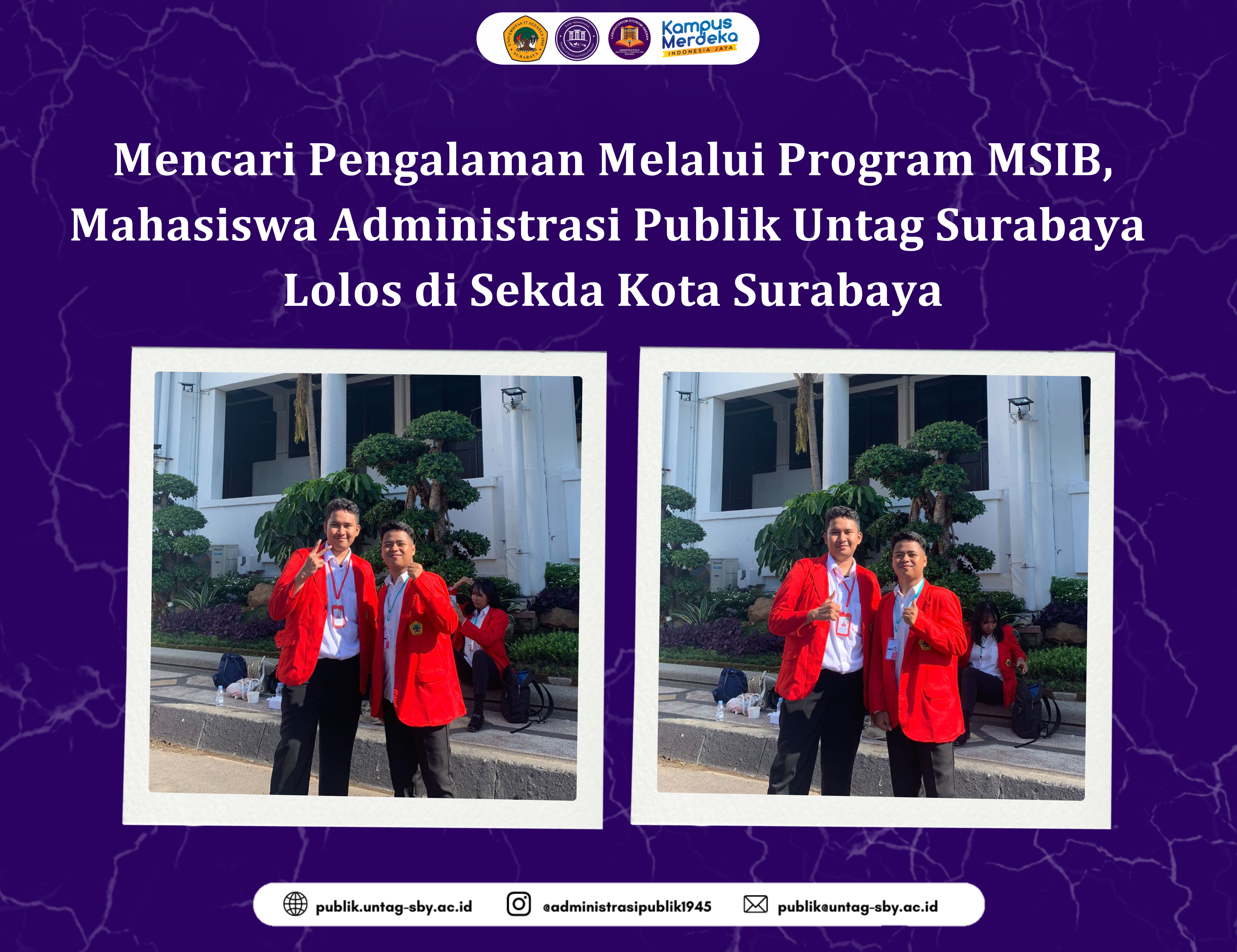 Mahasiswa Administrasi Publik Untag Surabaya Lolos di Sekda Kota Surabaya