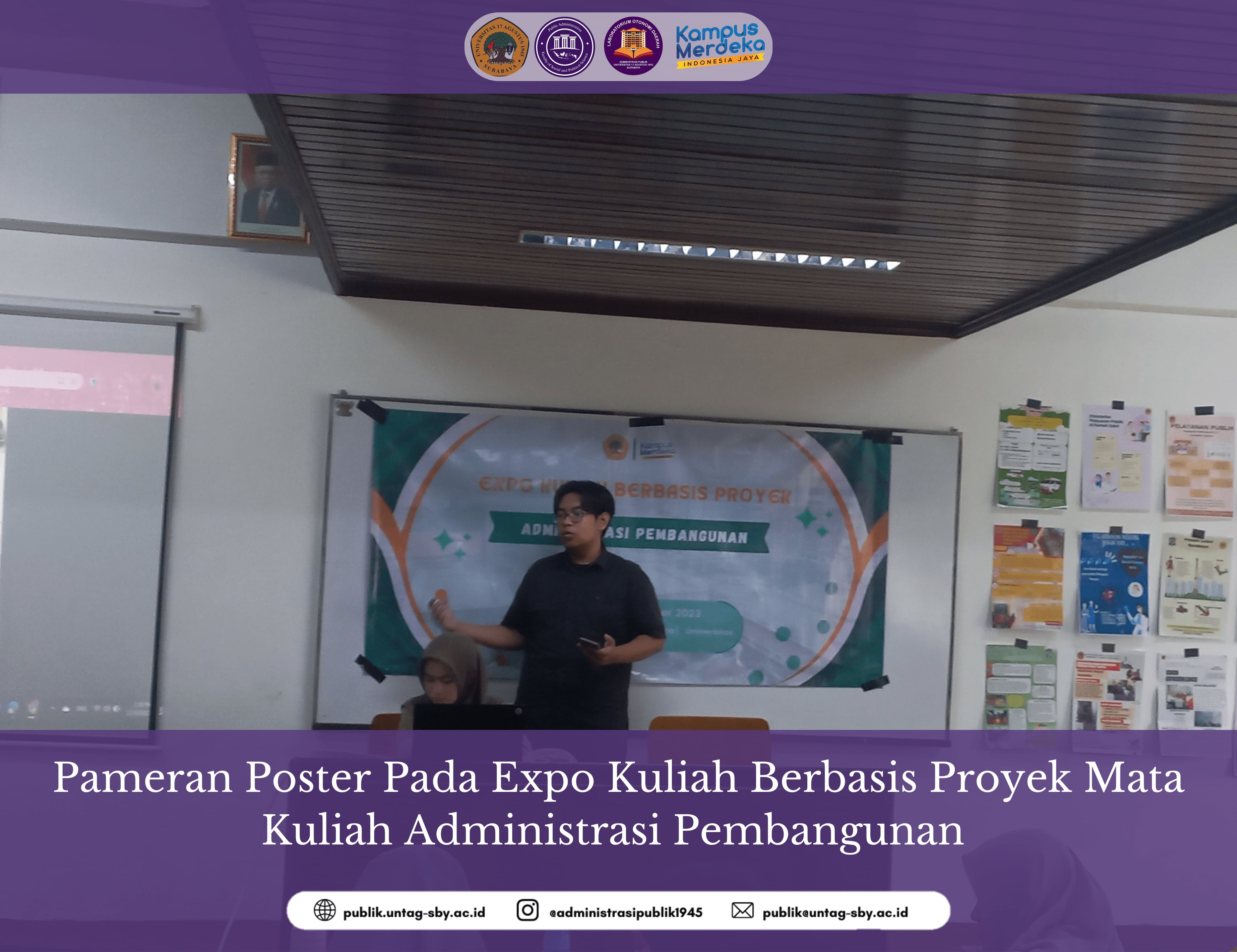 Pameran Poster Pada Expo Kuliah Berbasis Proyek Mata Kuliah Administrasi Pembangunan