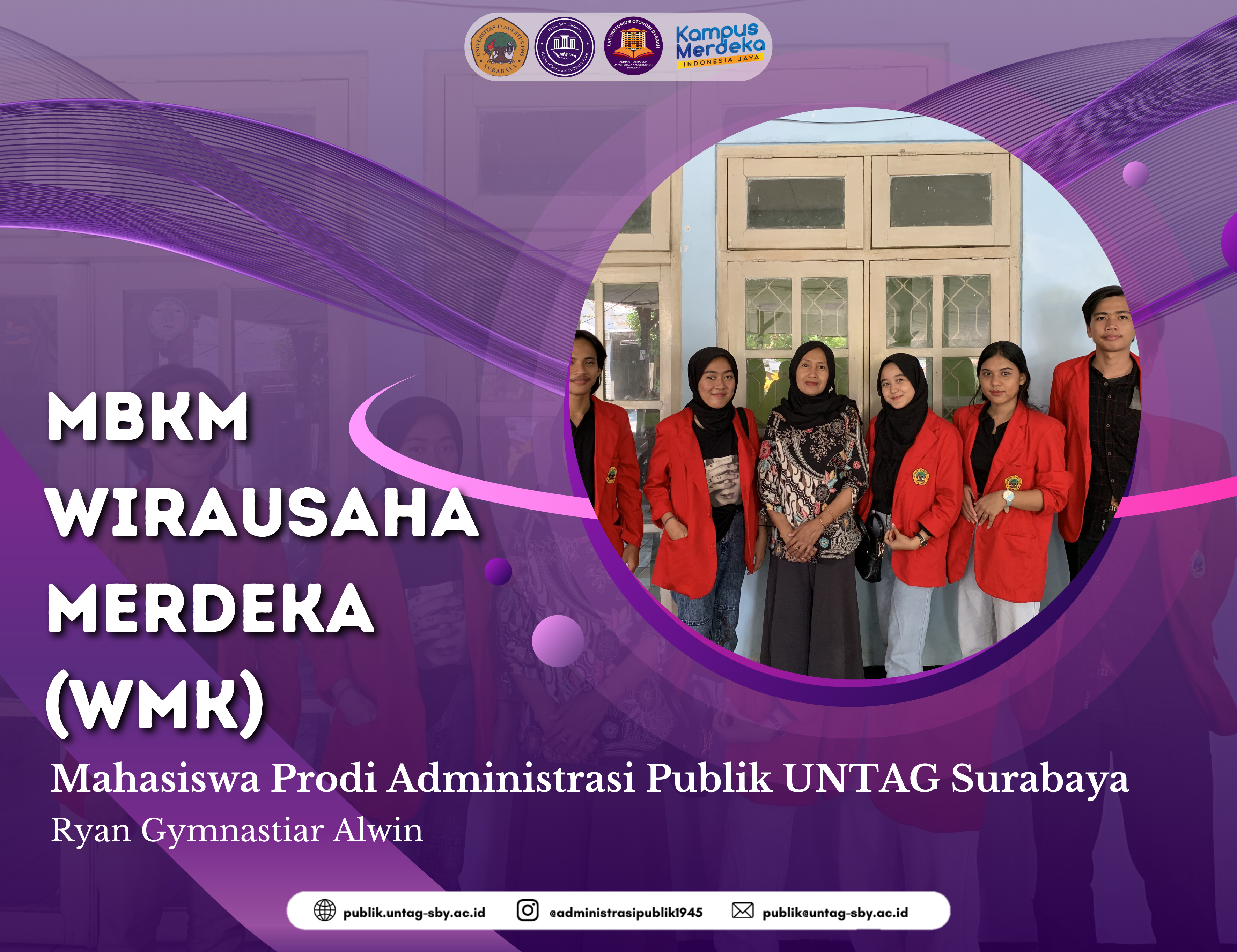 Mahasiswa Administrasi Publik Untag Surabaya Lolos Program Wirausaha Merdeka Tahun 2023