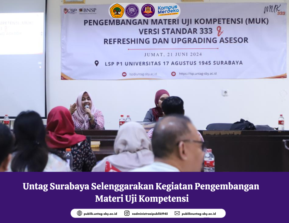 Untag Surabaya Selenggarakan Kegiatan Pengembangan Materi Uji Kompetensi