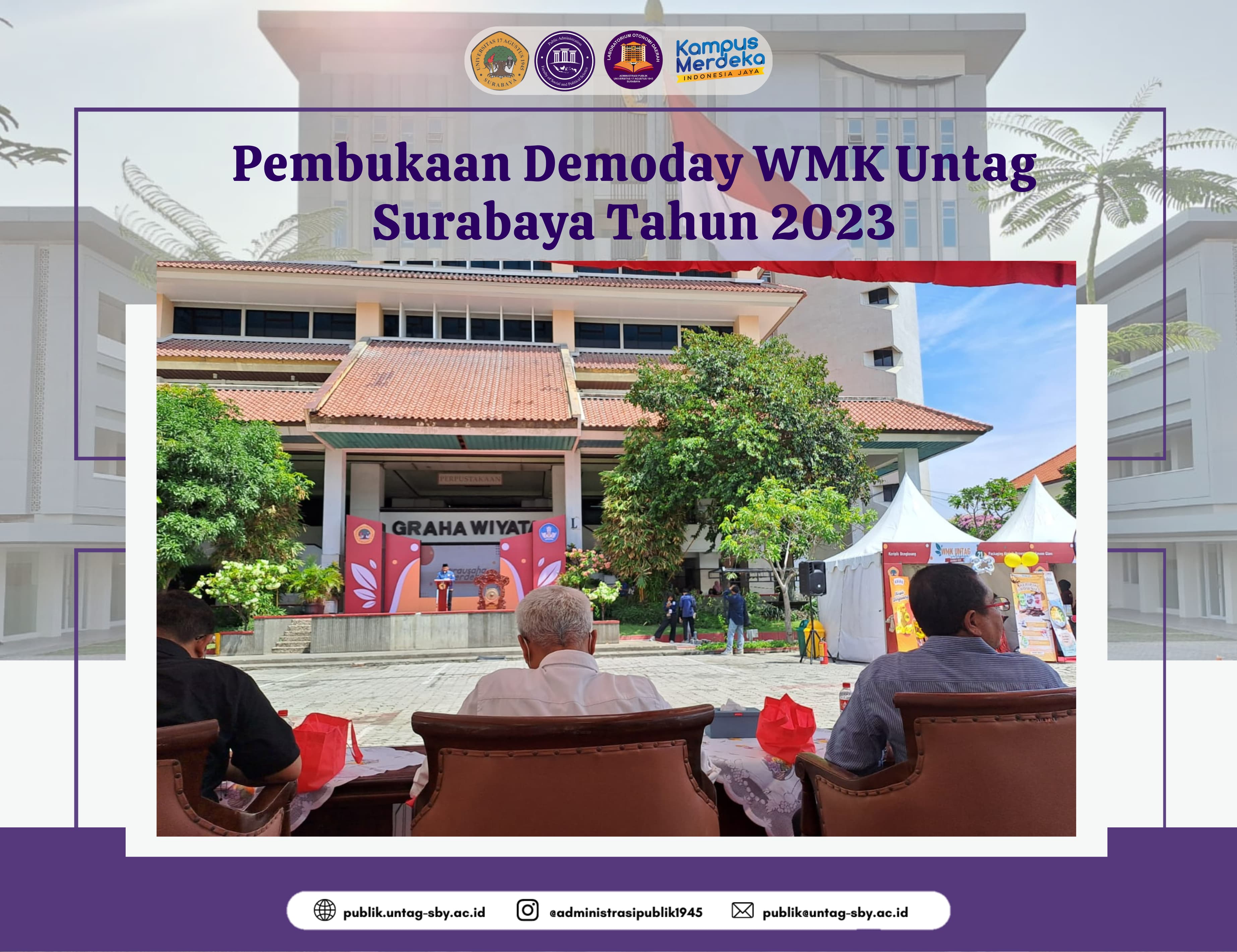 Pembukaan Demoday WMK Untag Surabaya Tahun 2023