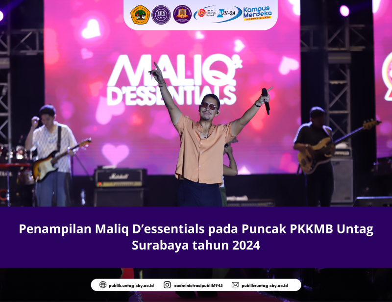 Penampilan Maliq D’essentials pada Puncak PKKMB Untag Surabaya tahun 2024