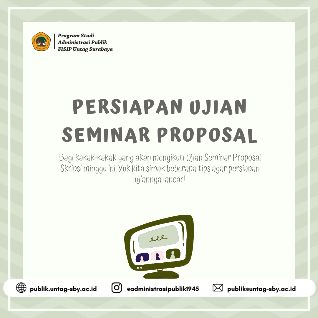 Persiapan Ujian Seminar Proposal