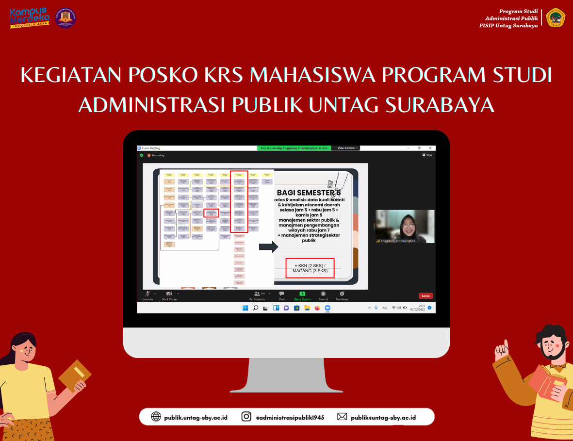 KEGIATAN POSKO KRS MAHASISWA PROGRAM STUDI ADMINISTRASI PUBLIK UNTAG SURABAYA