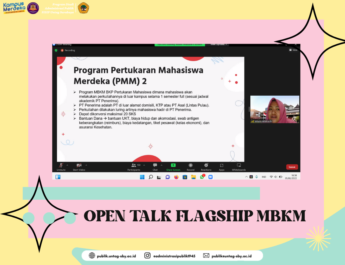 POKJA MBKM UNTAG SURABAYA SELENGGARAKAN OPEN TALK FLAGSHIP MBKM