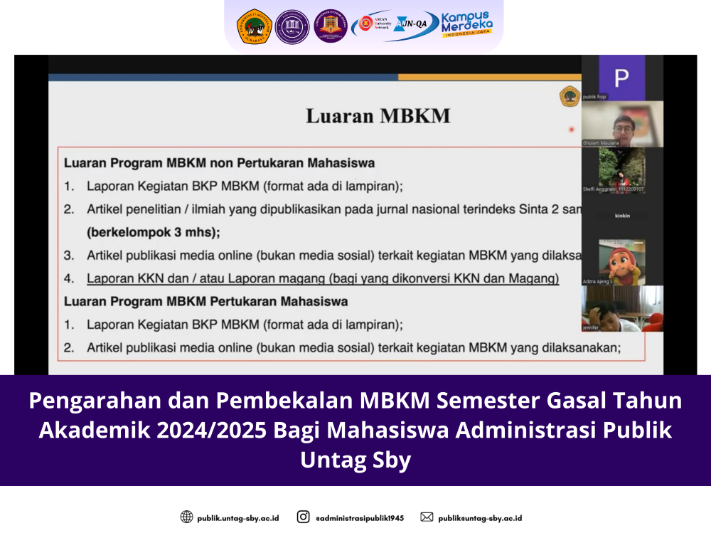 Pengarahan dan Pembekalan MBKM Semester Gasal Tahun Akademik 2024/2025