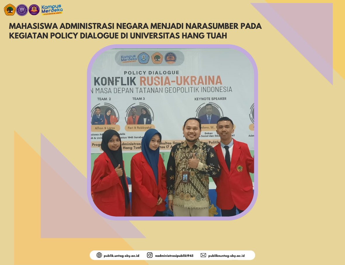 MAHASISWA ADMINISTRASI NEGARA MENJADI NARASUMBER PADA KEGIATAN POLICY DIALOGUE 