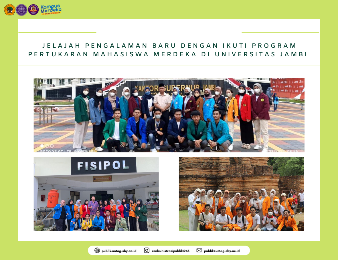 JELAJAHI PENGALAMAN BARU DENGAN IKUTI PROGRAM PERTUKARAN MAHASISWA MERDEKA DI UNIVERSITAS JAMBI