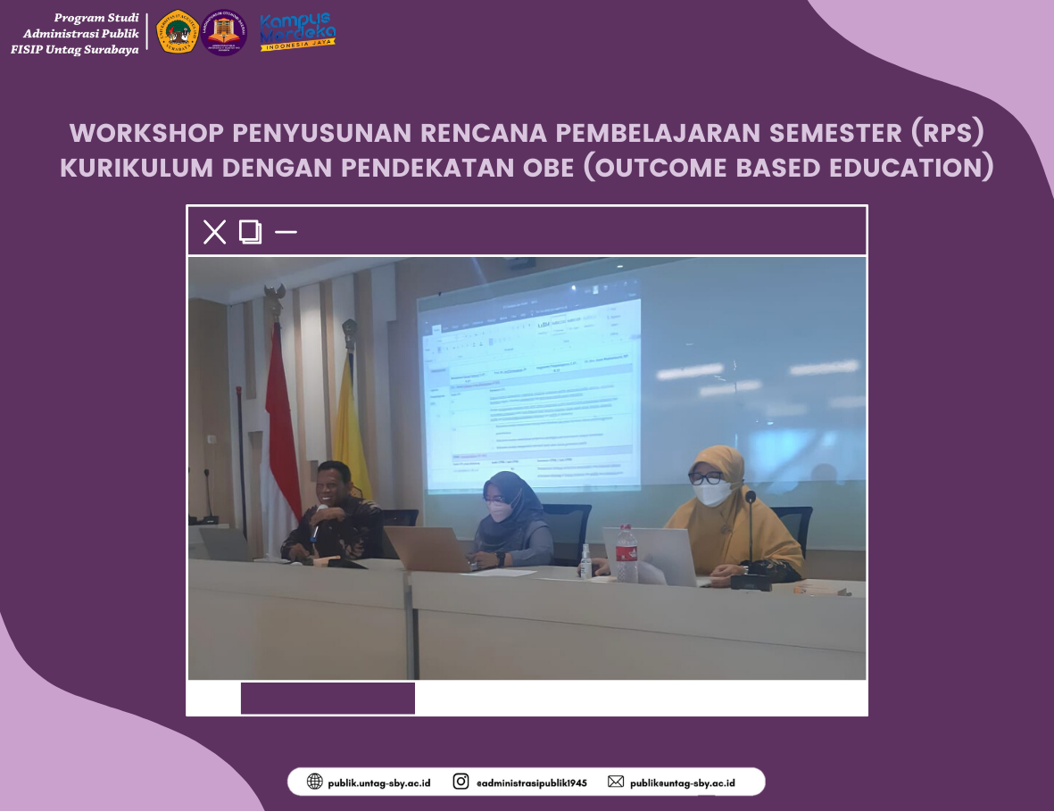 WORKSHOP PENYUSUNAN RENCANA PEMBELAJARAN SEMESTER DENGAN PENDEKATAN OBE