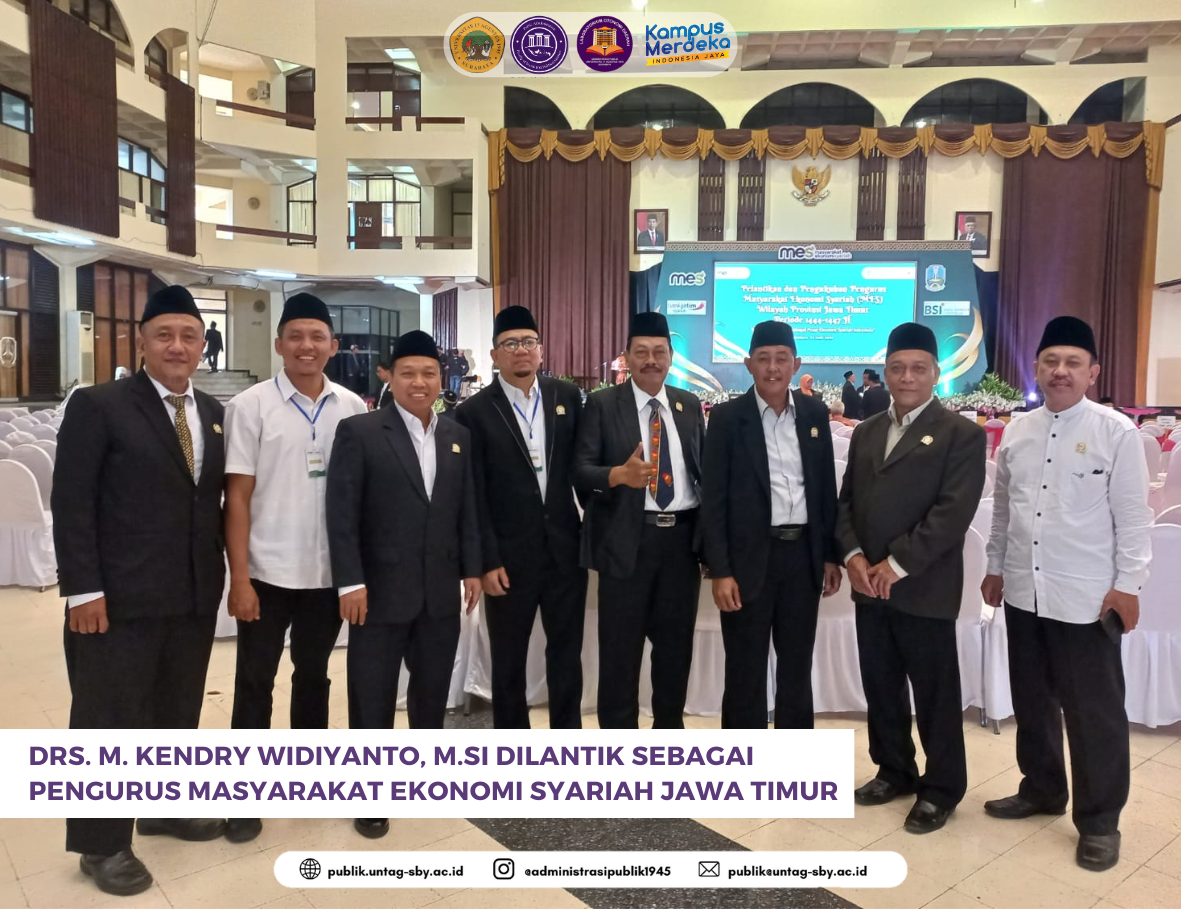 DRS. M. KENDRY WIDIYANTO, M.SI DILANTIK SEBAGAI PENGURUS MASYARAKAT EKONOMI SYARIAH JAWA TIMUR