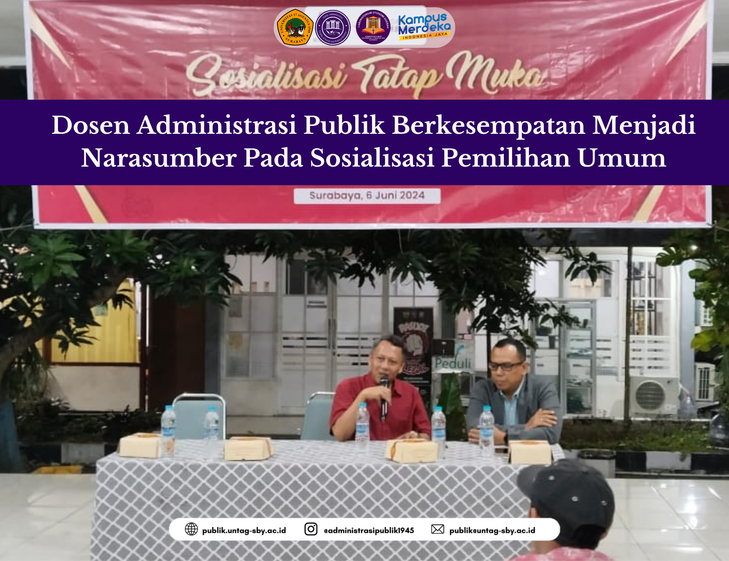 Dosen Administrasi Publik Menjadi Narasumber Pada Sosialisasi Pemilihan Umum