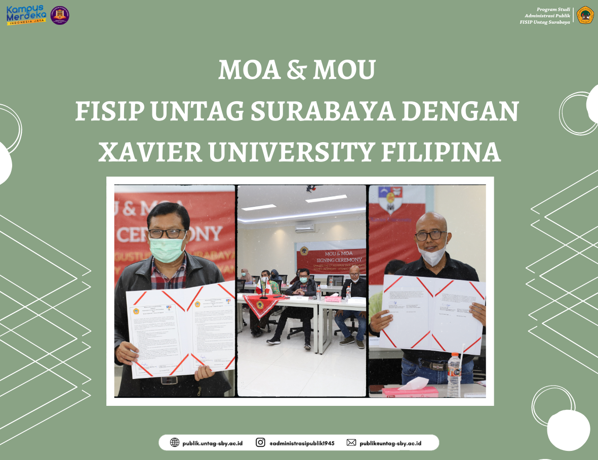 MoA & MoU FISIP UNTAG SURABAYA DENGAN XAVIER UNIVERSITY FILIPINA