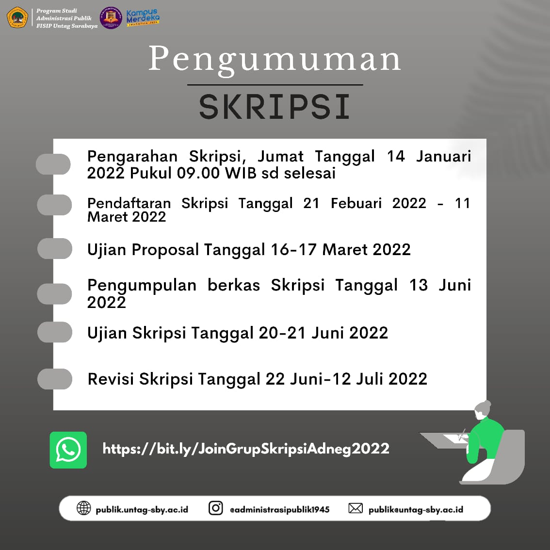 PENGUMUMAN SKRIPSI SEMESTER GENAP 2021/2022