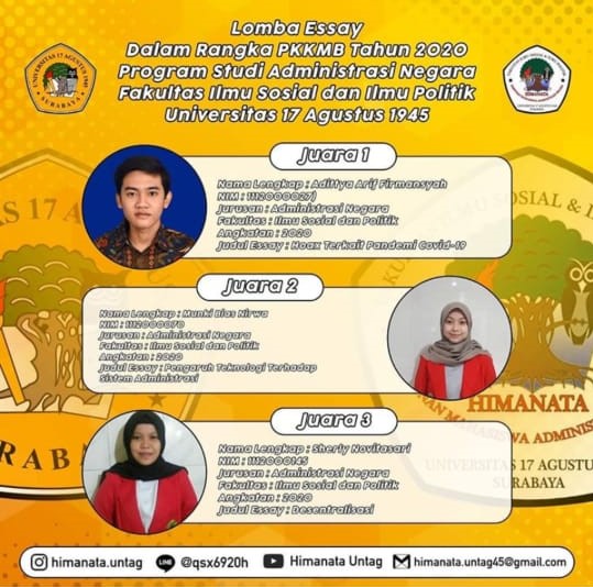 Artikel Terbaik Lomba Essay PKKMB 2020 oleh Adittya Arif Firmansyah