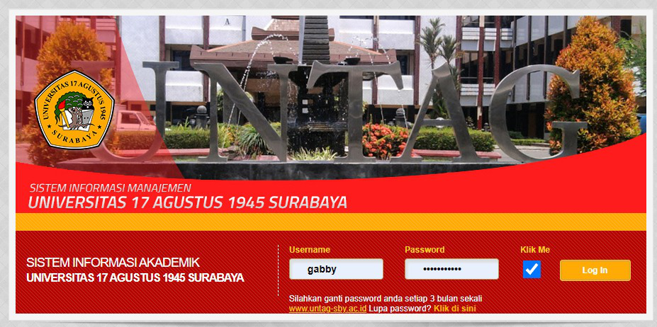 Update pada fitur login di SIAKAD