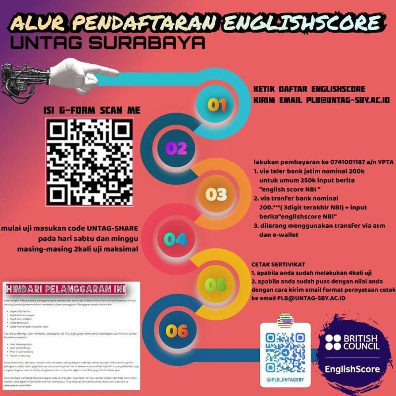 Pendaftaran English Score untuk Skripsi 