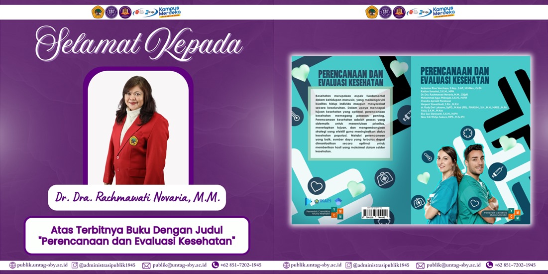 Telah Terbit Buku Perencanaan dan Evaluasi Kesehatan oleh Dr. Dra. Rachmawati Novaria, MM