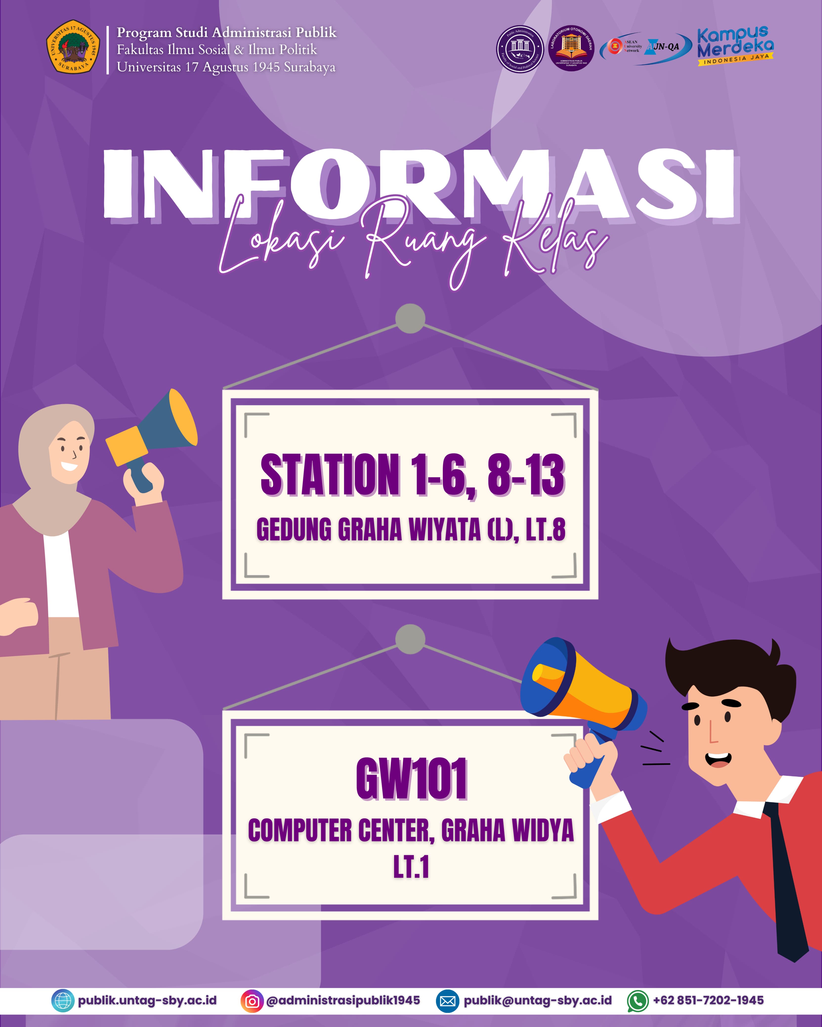 Informasi Ruangan Baru Untag Surabaya