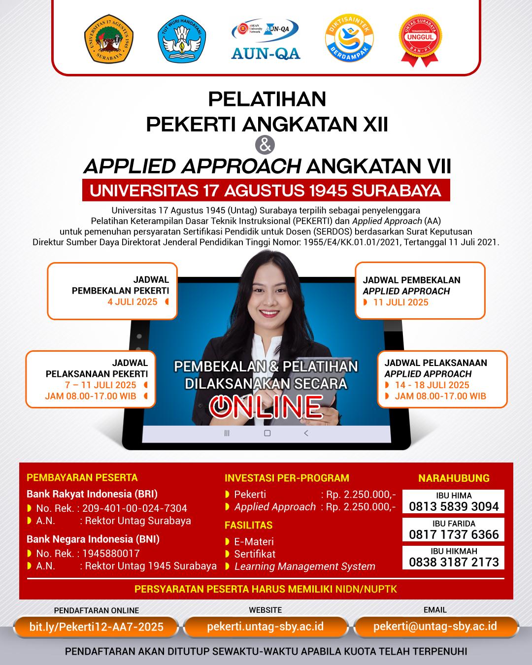 Pelatihan Pekerti dan AA Periode Juli 2025