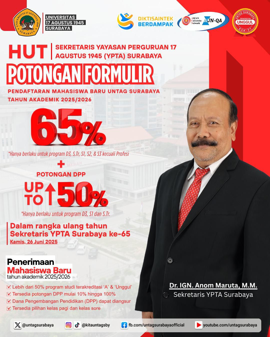 Potongan dari PMB Dalam Rangka Hari Ulang Tahun Sekretaris Yayasan