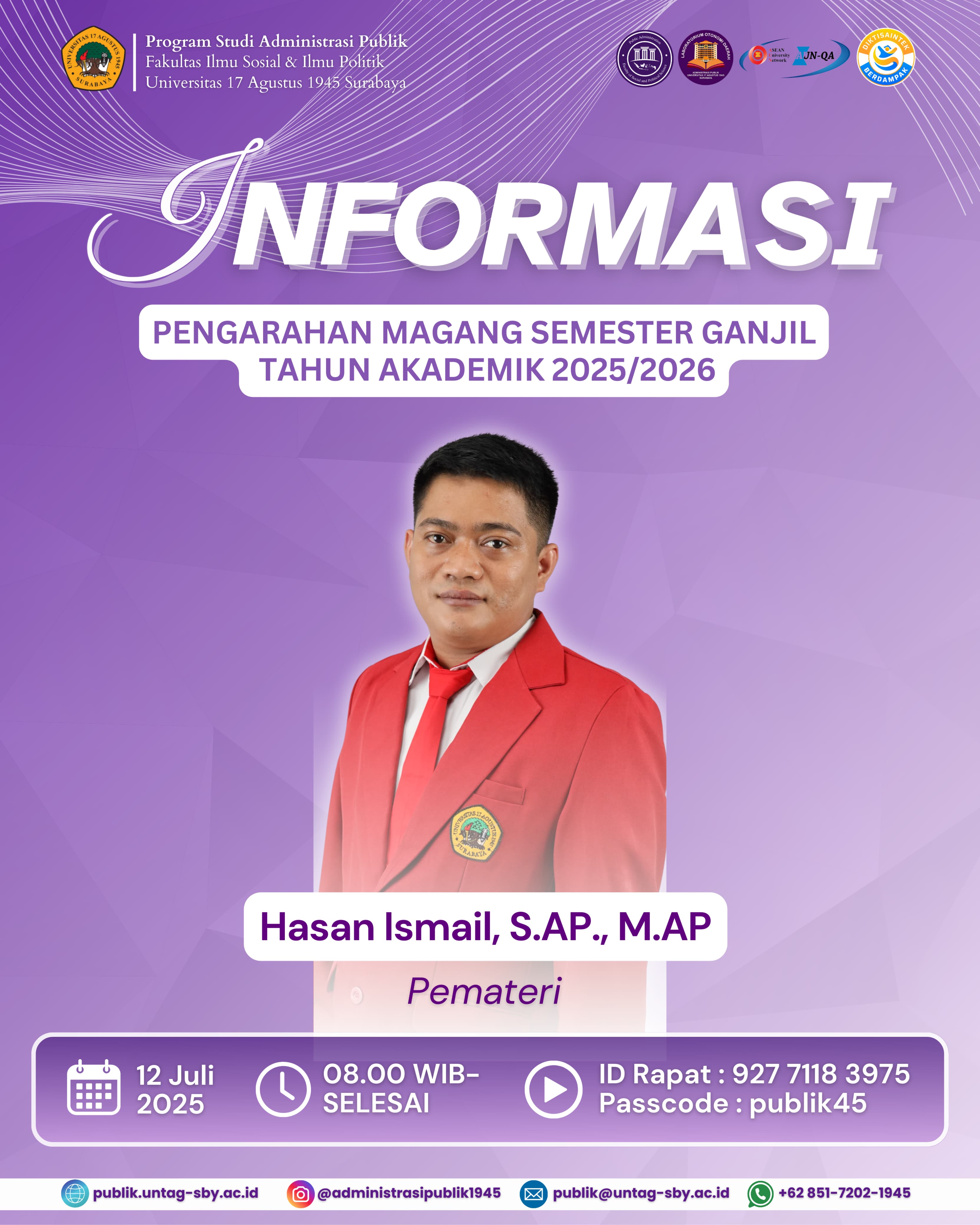 Sosialisasi Magang Semester Gasal 2025/2026