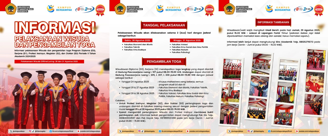 Informasi  Pelaksanaan Wisuda dan Pengambilan Toga