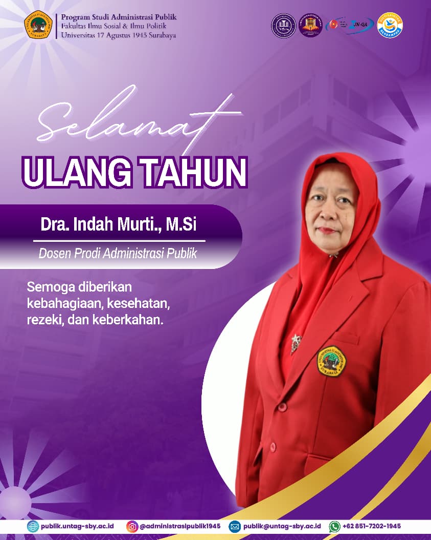 Hari Ulang Tahun Dra. Indah Murti, M.Si