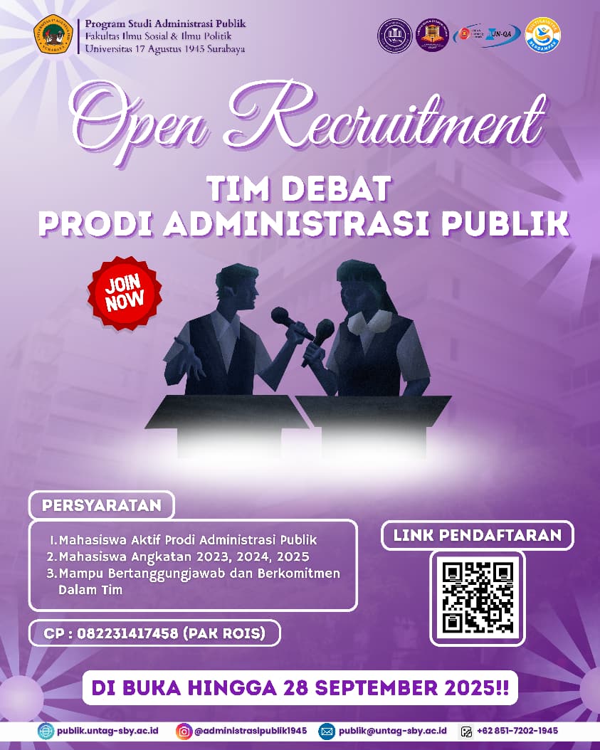 Open Recruitment Tim Debat Prodi Administrasi Negara