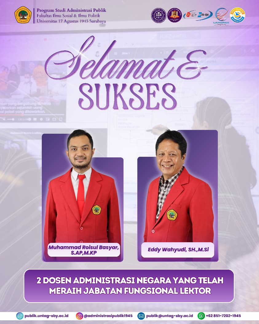 Dua Dosen Ilmu Administrasi Negara lolos Lektor