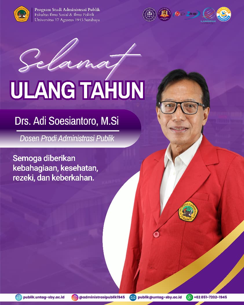 Selamat Ulang Tahun Bapak Drs. Adi Soesiantoro, M.Si