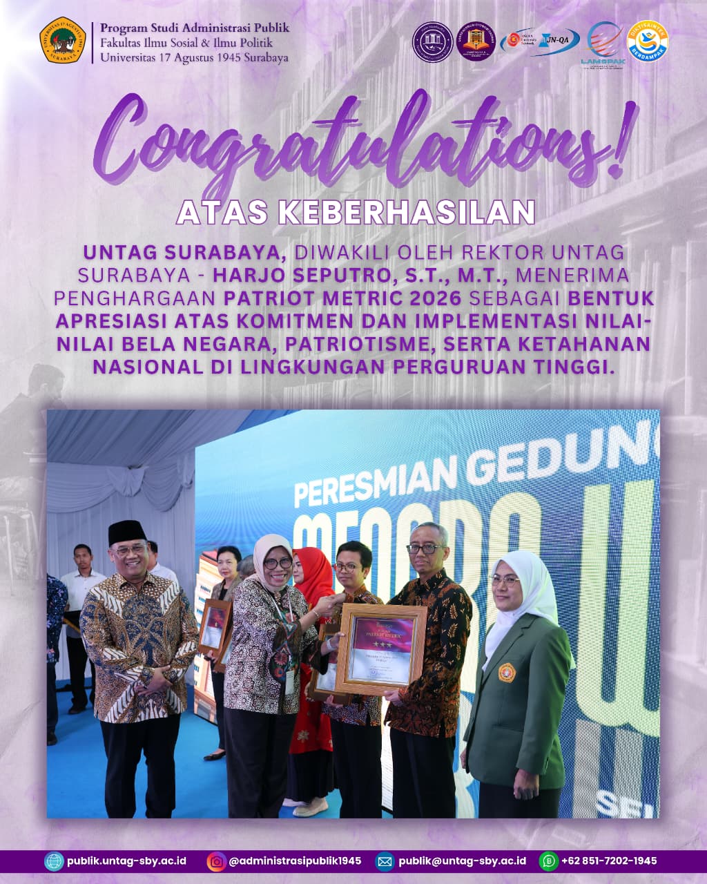 Selamat Atas Keberhasilan Juara II Patriot Metric 