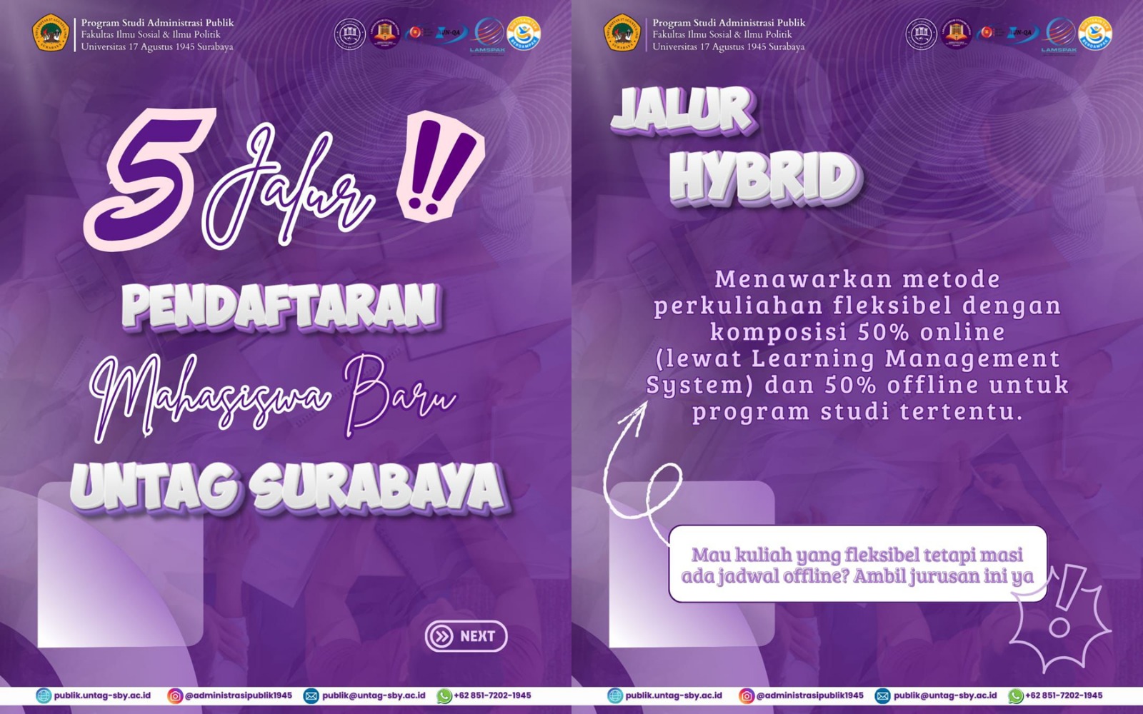 Pendaftaran Mahasiswa Baru Jalur Hybrid