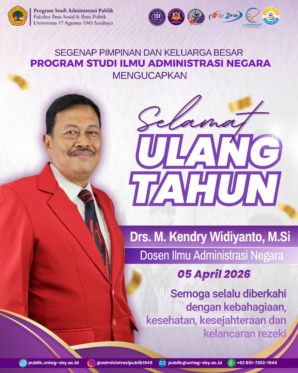 Selamat Ulang Tahun Pak Kendry 