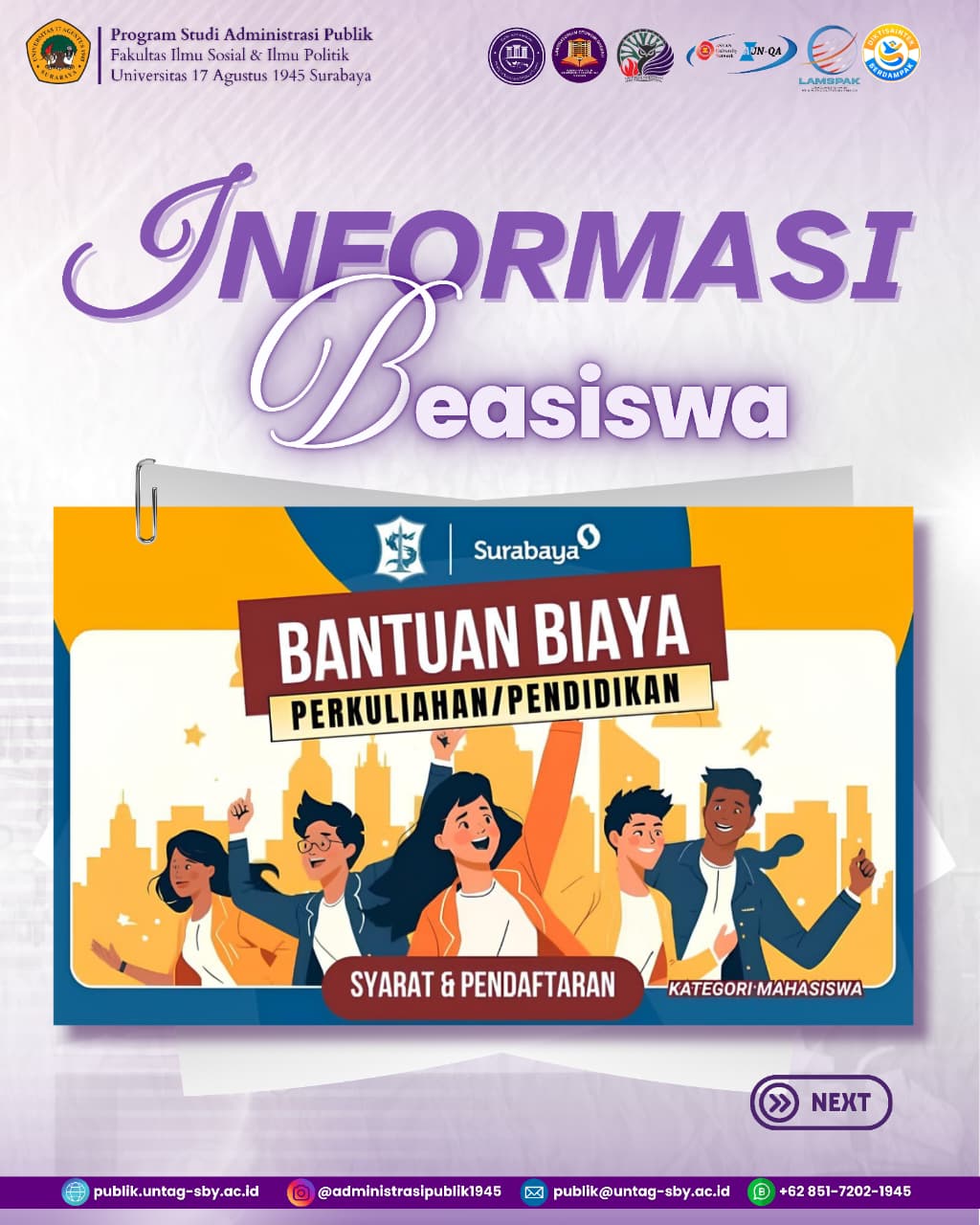 Pemerintah Kota Surabaya Kembali Buka Pendaftaran Bantuan Biaya Perkuliahan 2026: Kesempatan Emas bagi Mahasiswa