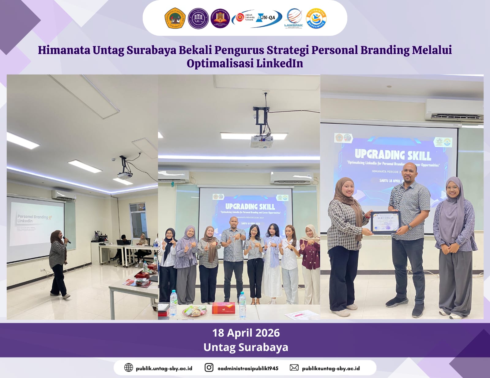 Himanata Untag Surabaya Perkuat Personal Branding Pengurus Lewat Optimalisasi LinkedIn