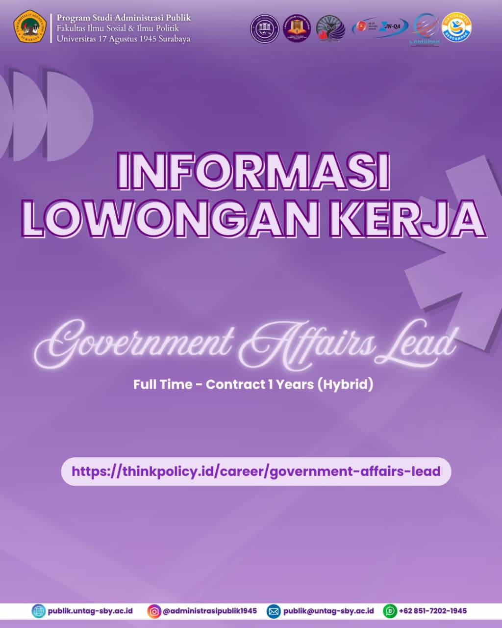 Think Policy Buka Lowongan 