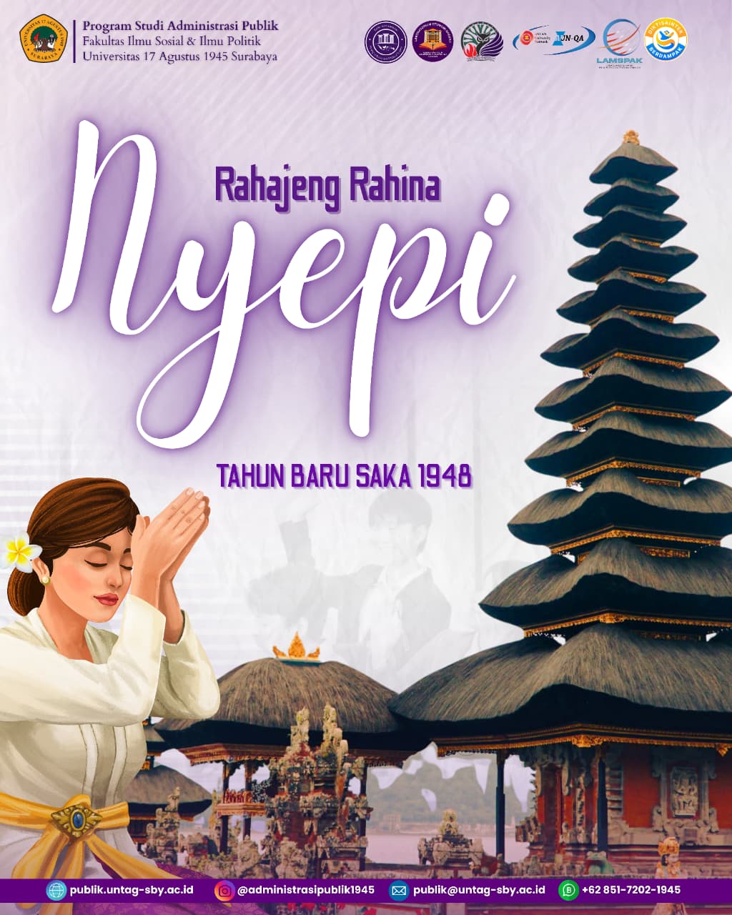 Menjemput Hening dalam Harmoni: Untag Surabaya Sambut Tahun Baru Saka 1948