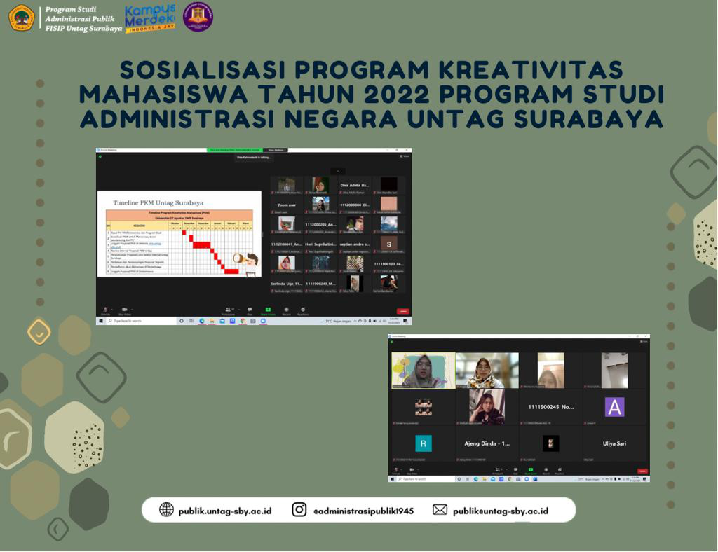 SOSIALISASI PROGRAM KREATIVITAS MAHASISWA TAHUN 2022 