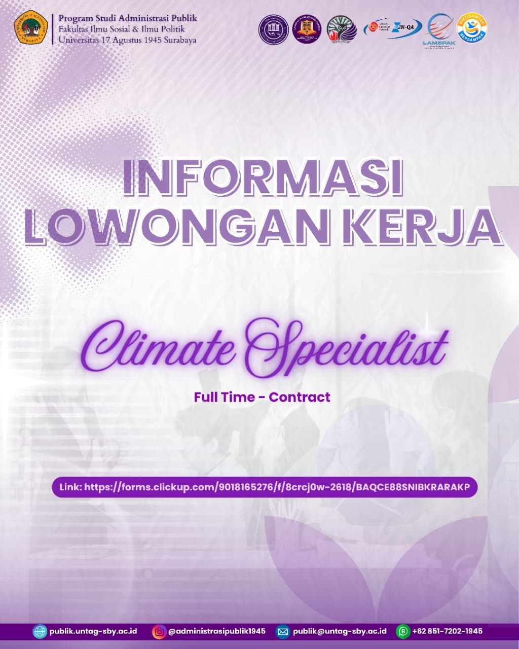 Peluang Karier Sektor Lingkungan: Lowongan Climate Specialist untuk Dulur Publik